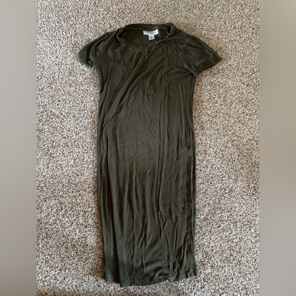 Motherhood Olive Green Maternity Mini Dress